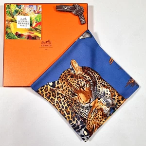 RARO VINTAGE HERMES Bufanda de Seda "Jungle Love" Carre 90 diseñado por Robert Dallet - Imagen 1 de 16