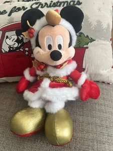Muñeco de peluche de colección Disney 2005 Felices fiestas Minnie Mouse Feliz Navidad etiquetas - Imagen 1 de 12