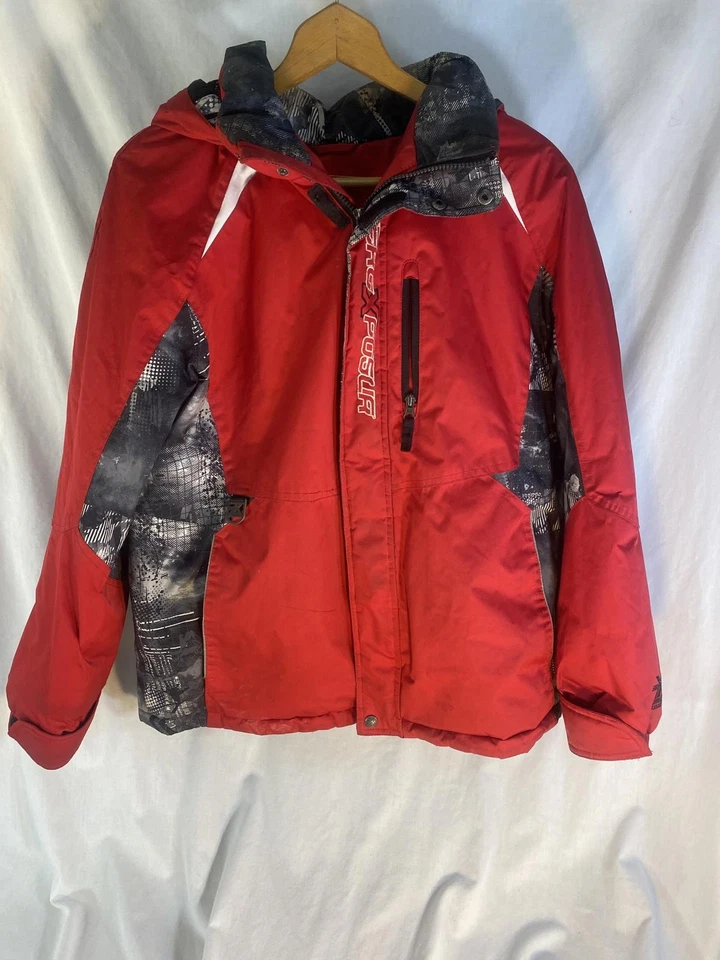 Zeroxposur red grey black hooded  boys winter coat size XL 18/20  - Image 1 of 4