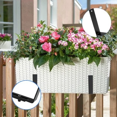 3 Stück verstellbare Eisenhaken für Blumentöpfe Fenster Geländer Aufhänger - Bild 1 von 4