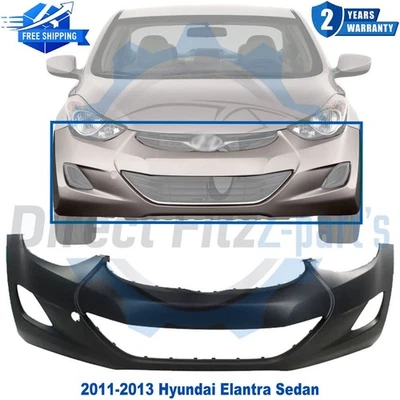 Cubierta de parachoques delantero preparada para Hyundai Elantra 2011-2013 sedán Foto 1 de 4