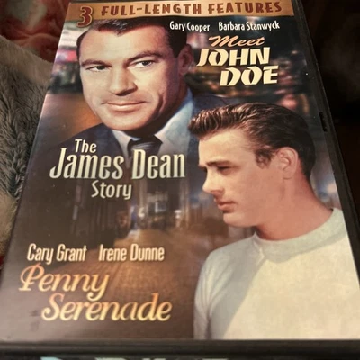 3 Features DVD Meet John Doe James Dean Story & Penny Serenade Gary Cooper Grant - Image 1 of 3