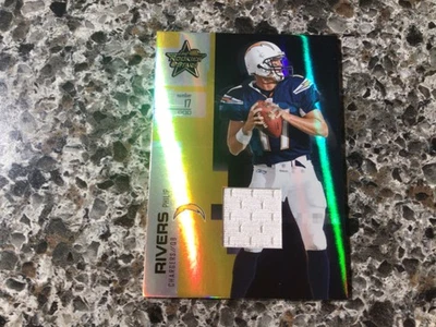 2007 Leaf Rookies & Stars Philip Rivers #98 Gold Materials Jersey #17/50 - Image 1 of 3