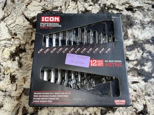 ICON WRFM-12 Profesjonalny klucz grzechotkowy z głowicą elastyczną 12 sztuk 56427 Nowy - Zdjęcie 1 z 2