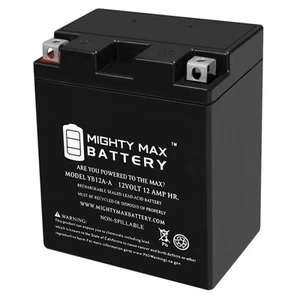 Mighty Max YB12A-A -12 Volt 12 AH, 165 CCA, Rechargeable Maintenance Free SLA AG - Picture 1 of 6