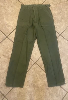 Original Vintage USMC HBT  Baker Trouser Pants WW2 Green - Image 1 of 4