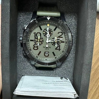 Nixon 48-20CHRONO P Men's Black Chronograph Watch Battery Replaced - Image 1 of 4