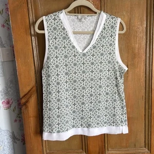 Size 16 Laura Ashley Print Vest Top Summer - Picture 1 of 8