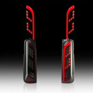 LED Tail Lights For 2005-2018 Toyota Hiace SMOKE Brake Light Sequential Turn sig - Picture 1 of 16