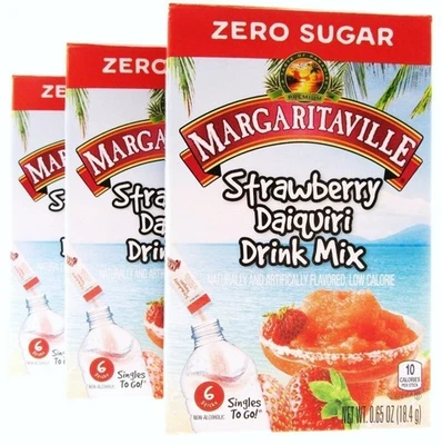Margaritaville  ~ Strawberry Daiquiri Drink Mix ~ Zero Sugar Free ~ Lot of 3 - Image 1 of 4