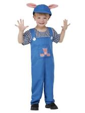 Smiffys 71039T2 Toddler Country Piggy Costume Boys Blue Age 3-4 Years