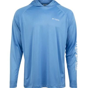Columbia Fishing Blue Terminal Tackle Hoodie - Picture 1 of 25