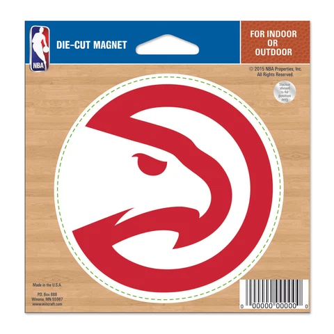 WinCraft Atlanta Hawks 5'' Die-Cut Car Magnet Cover