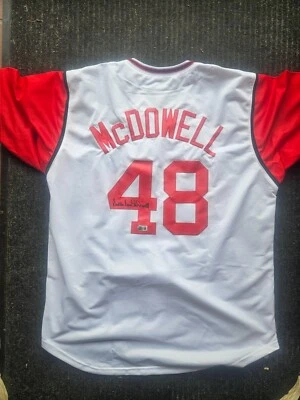 Sam McDowell Signed Cleveland Indians Custom Jersey Beckett - Image 1 of 2