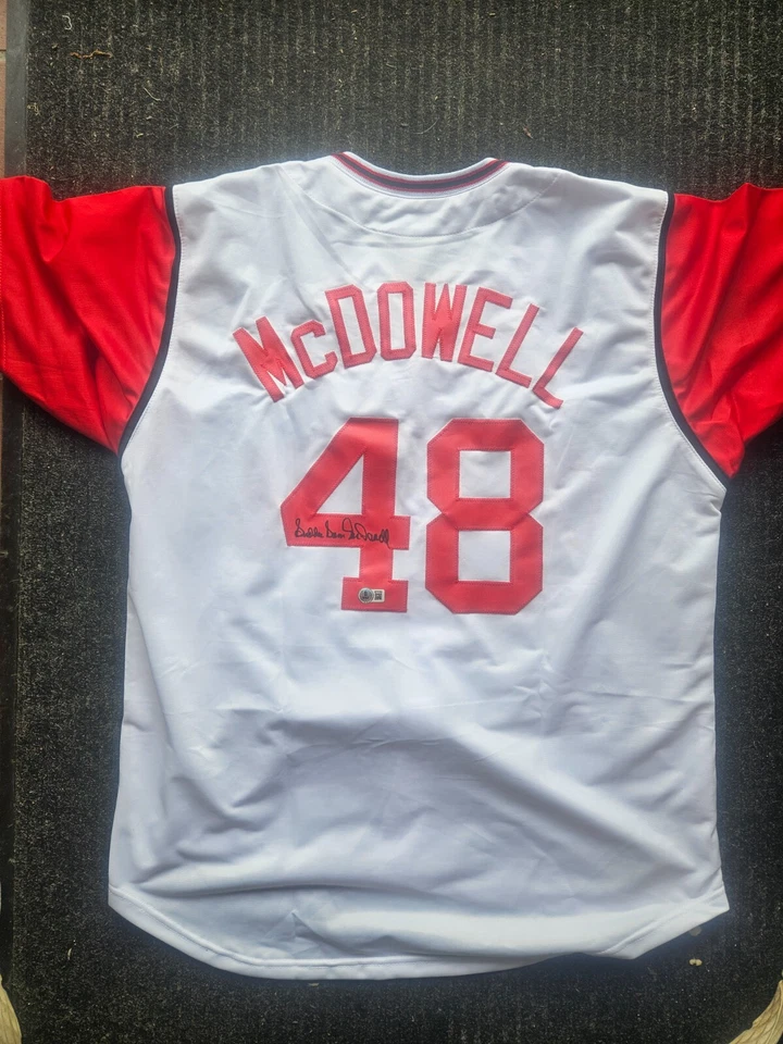 Sam McDowell Signed Cleveland Indians Custom Jersey Beckett - Image 1 of 2