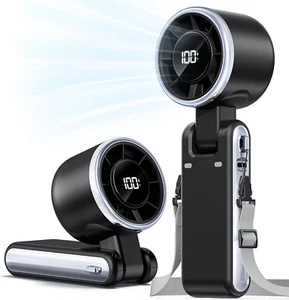 Portable Handheld Turbo Fan 5 Gear High Speed 4000Mah Rechargeable Mini Personal - Picture 1 of 11