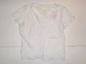*NWT* MECHYS WOMENS LADIES FASHION DESIGNER WHITE SHEER BLOUSE SMALL J220 - Imagen 1 de 3