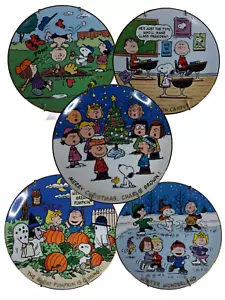 Vintage Peanuts Sammelteller Set (5) - Snoopy Charlie Brown Holidays Season - Bild 1 von 11
