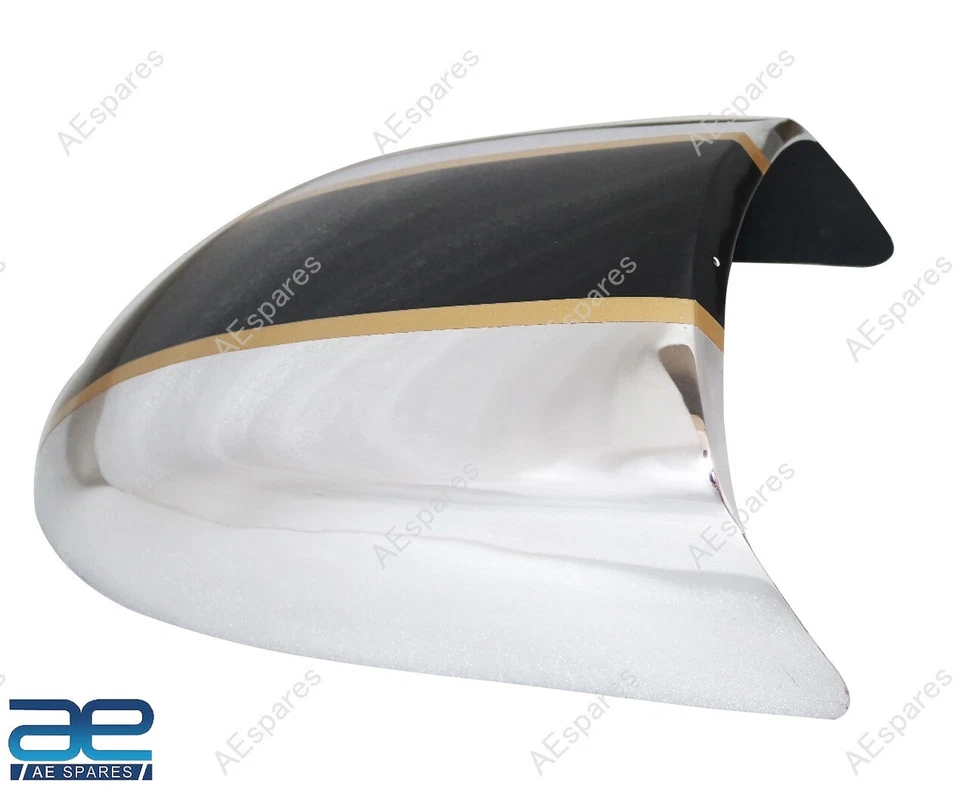 Capot double siège noir et chrome pour Royal Enfield GT Continental 650cc - Photo 1/4