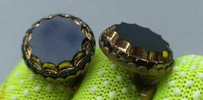 复古袖扣 USSR, 石材, 玻璃 — 第 1/4 张图片