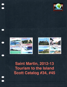 1/3 off $20.50 Scott Value - 2012-13 ST MARTIN MAARTEN Tourism CV MNH NH UMM - Picture 1 of 6