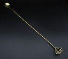 Golden Titanium Coating Mixing Bar Spoon 45cm Bartender Barware with Diamond 