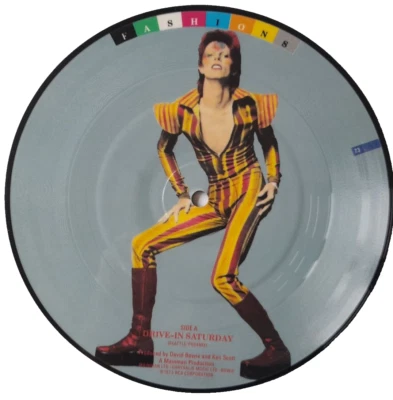 MINT! DAVID BOWIE Drive In Saturday / Round And Round Picture Disc 7 VINYL 45 - Image 1 of 2