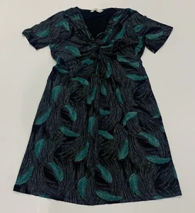 Damas Talla XXS VIRTU Vestido Informal Verde y Negro MIDI - Virtual *En muy buena condición* - Imagen 1 de 8