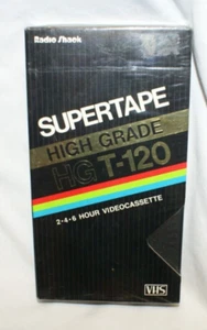 Radio Shack T-120 VHS Tape 6 Hrs High Grade Blank Video Cassette New Sealed - Picture 1 of 2