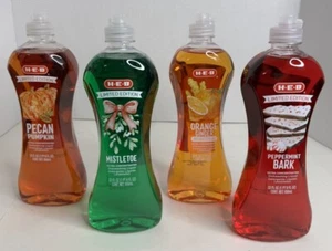 H-E-B Limited Edition Holidays Pack Dish Washing Liquid Soap 22 fl oz (Lot of 4) - Picture 1 of 9