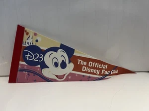 VINTAGE D23 THE OFFICIAL DISNEY FAN CLUB SOUVENIR PENNANT +- 18" Very Good - Picture 1 of 6