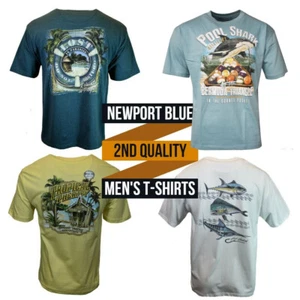 Men's t Shirt FISHING BOATING NEWPORT BLU-2nd Quality-Paradise Vacation NEW - Picture 1 of 10