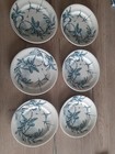 6 assiettes Plates, Longwy Exotique Oiseaux 