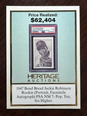 2023 Heritage Auctions National PROMO 1947 Bond Bread Jackie Robinson **READ - Image 1 of 2