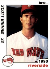 1990 Riverside Red Wave Best #3 Scott Bigham Salem Oregon OR Baseball Card