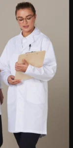 MOCK l Long Sleeve Lab Coat l Unisex - Picture 1 of 6