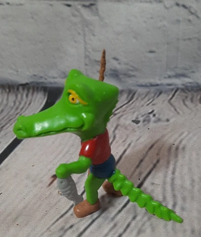 Vtg Florida Gator PVC Rubber Figure Fishing Fisherman 1982 Roberta M  Hyman 2.5" Cover