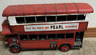 Medium Scale Red Tinplate Made No.27 London Double Decker Bus