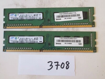 Samsung 2x2Gb=4Gb PC3-10600 1333Mhz DDR3 Desktop Memory RAM (3708) - Image 1 of 2