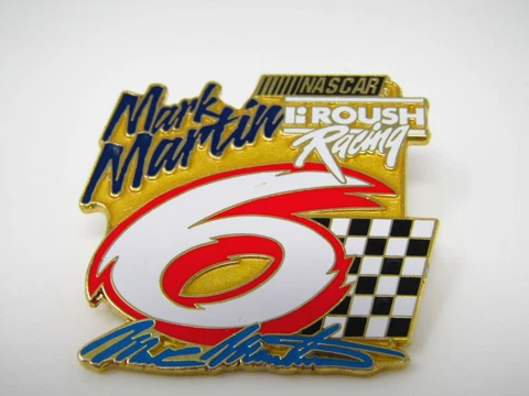 Collectible Pin: NASCAR Mark Martin 6 Checkered Flag Roush Racing Cover