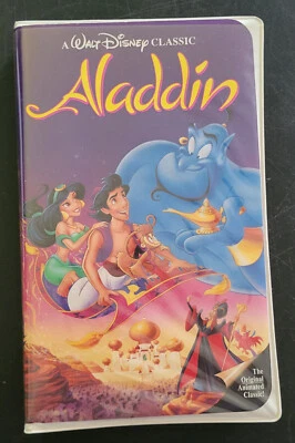 Aladdin 1993 VHS 1662 Black Diamond VCR Tape w/ Inserts RARE Foto 1 de 2