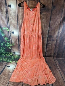 Lucky Brand langes Kleid rötlich/orange Beinschlitz Top Zustand Gr. XL - Bild 1 von 6