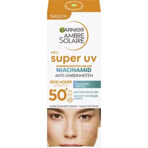 Garnier Ambre Solaire Super UV Sunscreen Fluid Anti-Blemish 40ml FREE SHIP - Picture 1 of 1