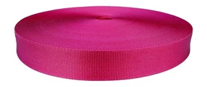 20 metri CINGHIA 35mm ROSA FUCSIA IN NYLON (FETTUCCIA - CORDA - NASTRO TESSUTO) - Foto 1 di 1