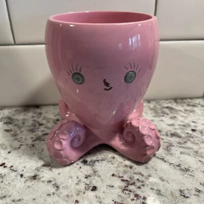 Pottery Barn Kids Pink Octopus toothbrush holder bathroom 2010 Sea Ocean -QQ - Image 1 of 4