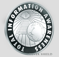 2019 1 oz Proof DARPA - InfoIndCom #6 - VERY RARE - low COA 131 - Silver Shield