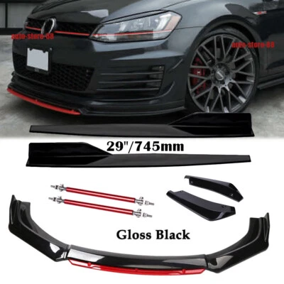 For Volkswagen Rabbit Front Bumper Lip Spoiler Splitter Rear Lip Side Skirt Foto 1 de 4