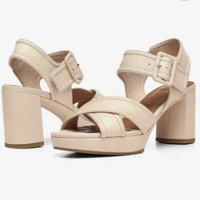 Donald Pliner Geni Heel 粉色绑带凉鞋扣平台 - 尺寸 6.5 — 第 1/4 张图片