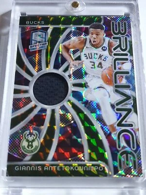 2023 Spectra Giannis Antetokounmpo #PATCH INTERSTELLAR /75 Game Worn Jersey - Image 1 of 4
