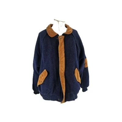 Abrigo grande para hombre Cripple Creek By Circle S azul tostado ultragamuza ribete bombardero... Foto 1 de 4